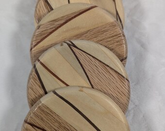 Sottobicchiere in legno artigianale Swirl-Light