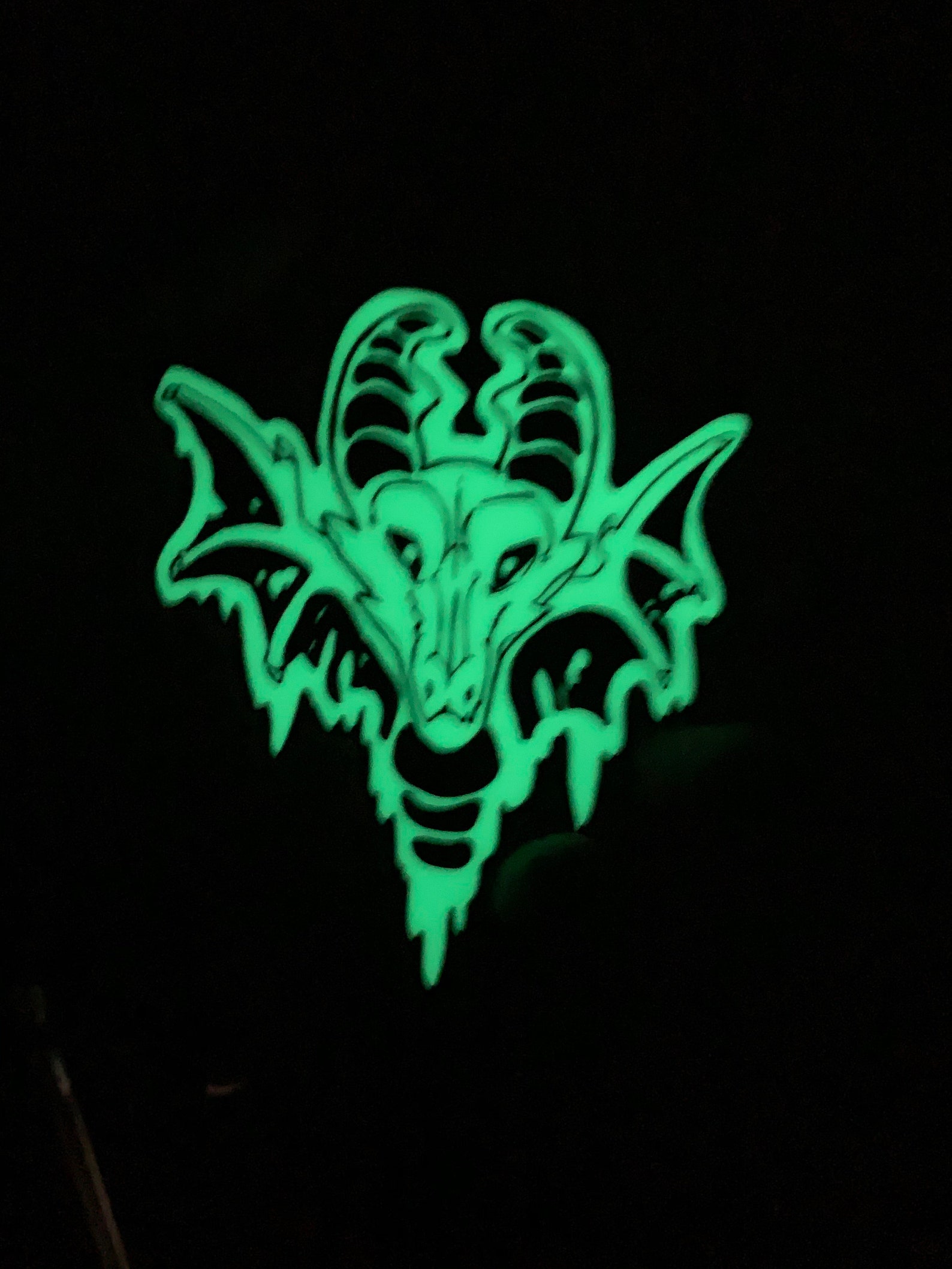 Ghost Dragon Glow in the Dark Sticker Etsy
