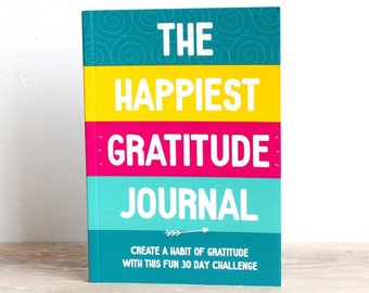 Gratitude Journal, Daily Gratitude, Happy Journal, Positive Inspiration, 30 Day Challenge, Happiness planner, Self Care, Fun journal, Write