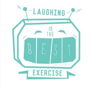 Robot Print - Laughing is the Best Exercise, Fun Wall Art image 5