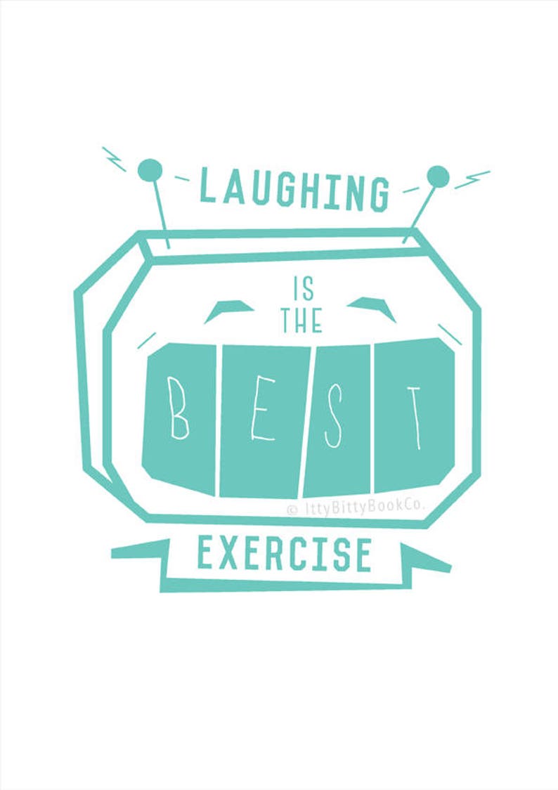 Robot Print - Laughing is the Best Exercise, Fun Wall Art image 5