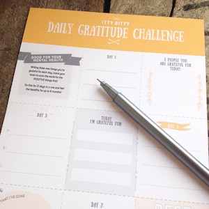 Weekly Gratitude Sheet, Mental Health Printable (Digital Download)