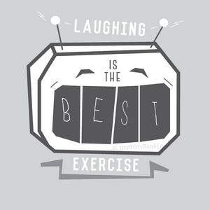 Robot Print - Laughing is the Best Exercise, Fun Wall Art image 3
