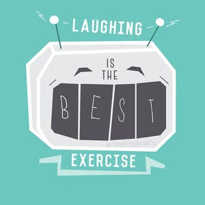 Robot Print - Laughing is the Best Exercise, Fun Wall Art image 2