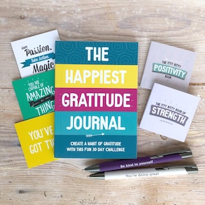 Positivity Gift Set: Gratitude Journal, Mini Books, Pens