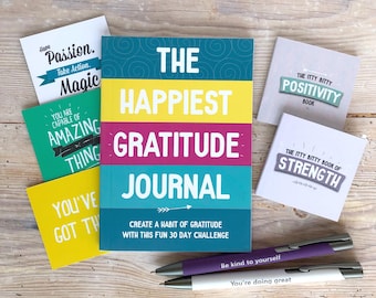 Positivity Gift Set: Gratitude Journal, Mini Books, Pens
