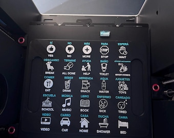 Custom AAC Communication Board Any Language, Personalized Bilingual 3D Printed Core Board, Autism Speech Therapy