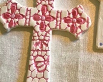 Lace Ceramic Cross