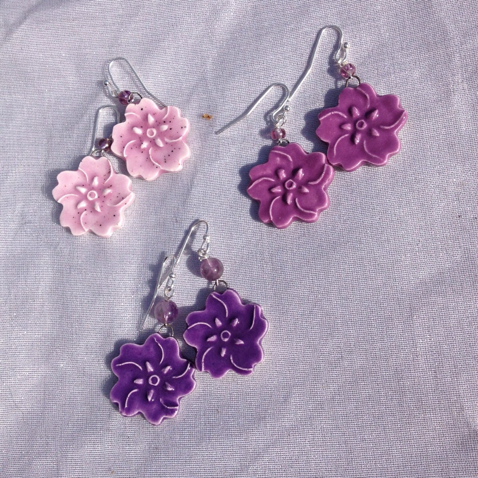 Sakura Cherry Blossom Earrings Spring Pastel Jewelry Floral Etsy