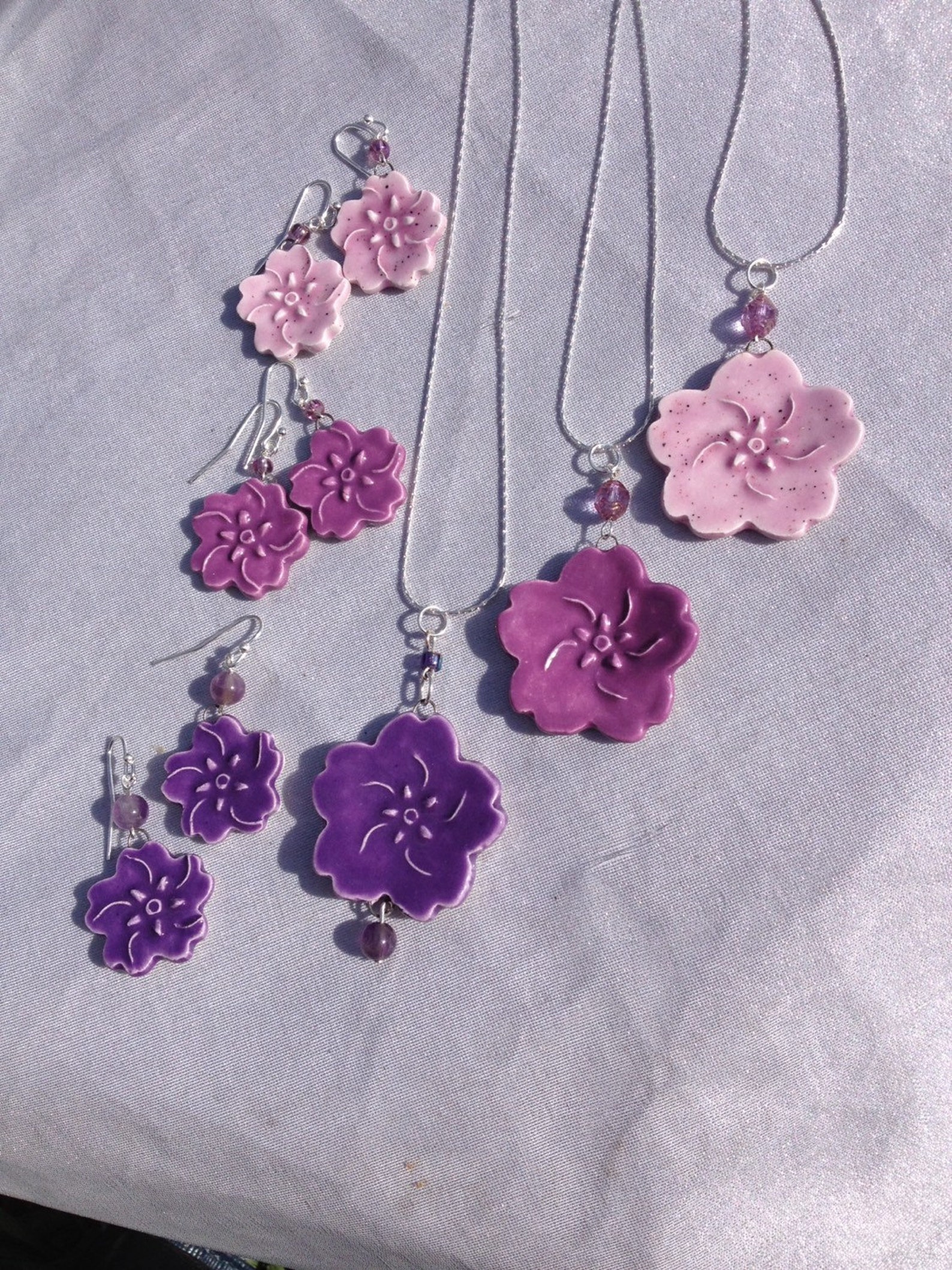 Sakura Cherry Blossom Earrings Spring Pastel Jewelry Floral Etsy