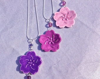 Sakura Cherry Blossom Jewelry, Spring Botanical Jewelry, Floral Pendant Jewelry, Flower Necklace, Sakura Blossom Jewelry