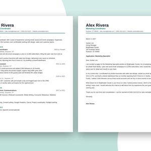 Googleドキュメントの履歴書テンプレート＋カバーレター、最新のATS対応履歴書テンプレート、Word履歴書、即時ダウンロード、レターサイズとA4サイズ 画像 3