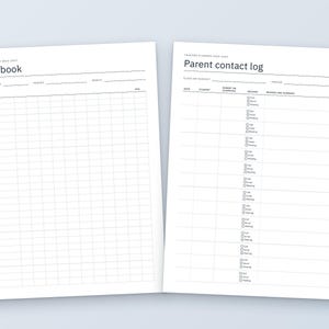 Teacher Planner 2026-2027 Printable, Lesson Plan, Gradebook, Class Roster, Seating Chart, Substitute Info, Monthly Calendars, Letter and A4 image 3
