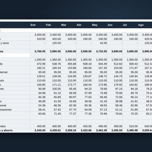Budgetvorlage für Google Tabellen, monatliche Budgettabelle mit Jahresübersicht und Rücklagen, persönlicher Finanzplaner, sofortiger Download Bild 6