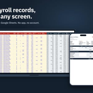 Pay Stub Template for Small Employers, Google Sheets Payroll Record with Overtime, Year to Date Totals and Printable Stub, Digital Download image 5