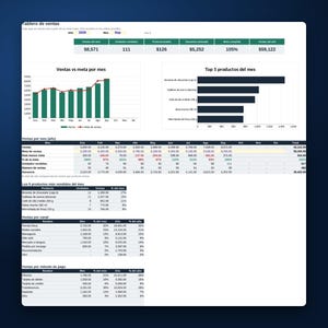 Verkooptracker-spreadsheet, sjabloon voor Excel en Google Sheets, dagelijks verkooplogboek, dashboard voor kleine bedrijven, digitale download afbeelding 2