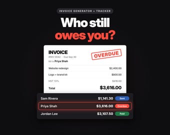Invoice Generator & Invoice Template | Quotation Template, Invoice Tracker, 9 Languages