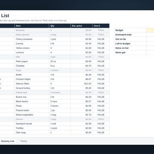 Grocery List Template and Meal Plan Printable, Google Sheets Grocery List by Aisle, Weekly Meal Planner, Pantry Inventory, PDF + Spanish image 4