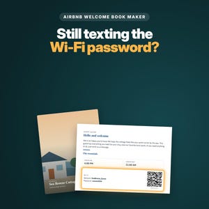 Libro de bienvenida para alquiler vacacional | Manual de la casa, guía digital y QR del wifi