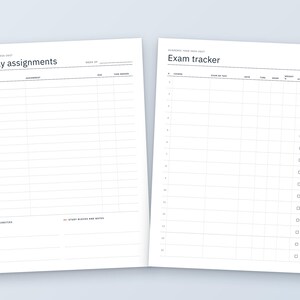 Academische kalender 2026-2027 (printbaar), maandkalender augustus tot en met juli, semesterplanner, opdrachtenplanner, examenplanner, brief- en A4-formaat afbeelding 3
