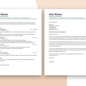 Googleドキュメントの履歴書テンプレート＋カバーレター、最新のATS対応履歴書テンプレート、Word履歴書、即時ダウンロード、レターサイズとA4サイズ 画像 6