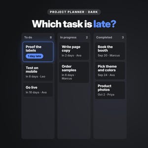 Project Planner Dark Mode main photo