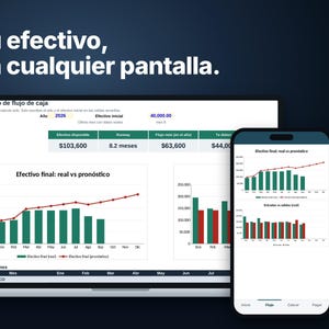 Cash Flow Template for Small Business, Excel and Google Sheets Spreadsheet, 12 Month Forecast vs Actual, Runway, Receivables image 5