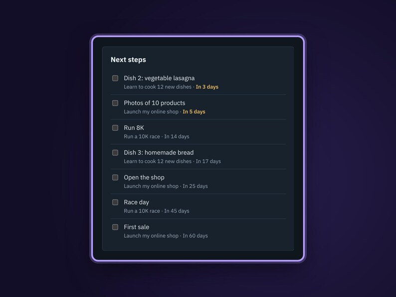 Dark Mode Goal Planner 2027 second view