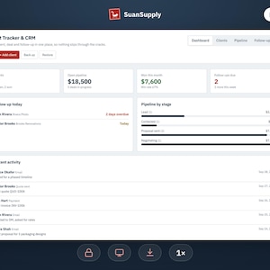 CRM-Software & Kundenverwaltung | Vertriebspipeline, Lead-Tracker, Follow-up-Tracker