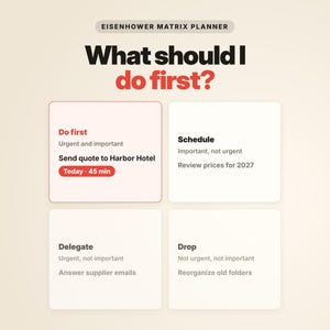 Matriz de Eisenhower | Planificador de prioridades y lista de tareas