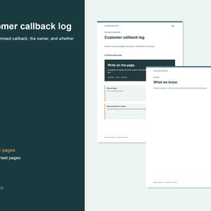 Customer callback log