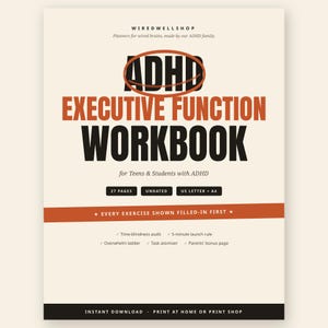 Cuaderno de ejercicios sobre las funciones ejecutivas para adolescentes y estudiantes universitarios con TDAH: gestión del tiempo, técnicas de estudio, planificación y organización.