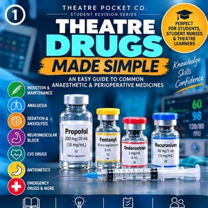 Theatre Drugs Made Simple / student ODP  Nurse Workbook / Anaesthetic Medication Guide / Printable Fillable PDF