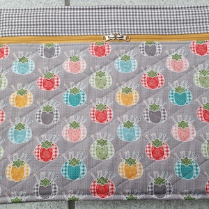 Large Quilted Project Bag for Cross Stitch, Crochet or Handwork