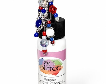 Patriotic Beaded Stainless Steel Glue Stopper