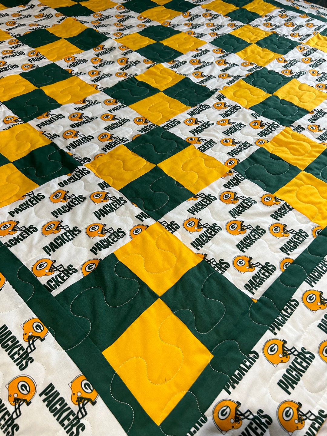 Green Bay Packers Quilt Etsy