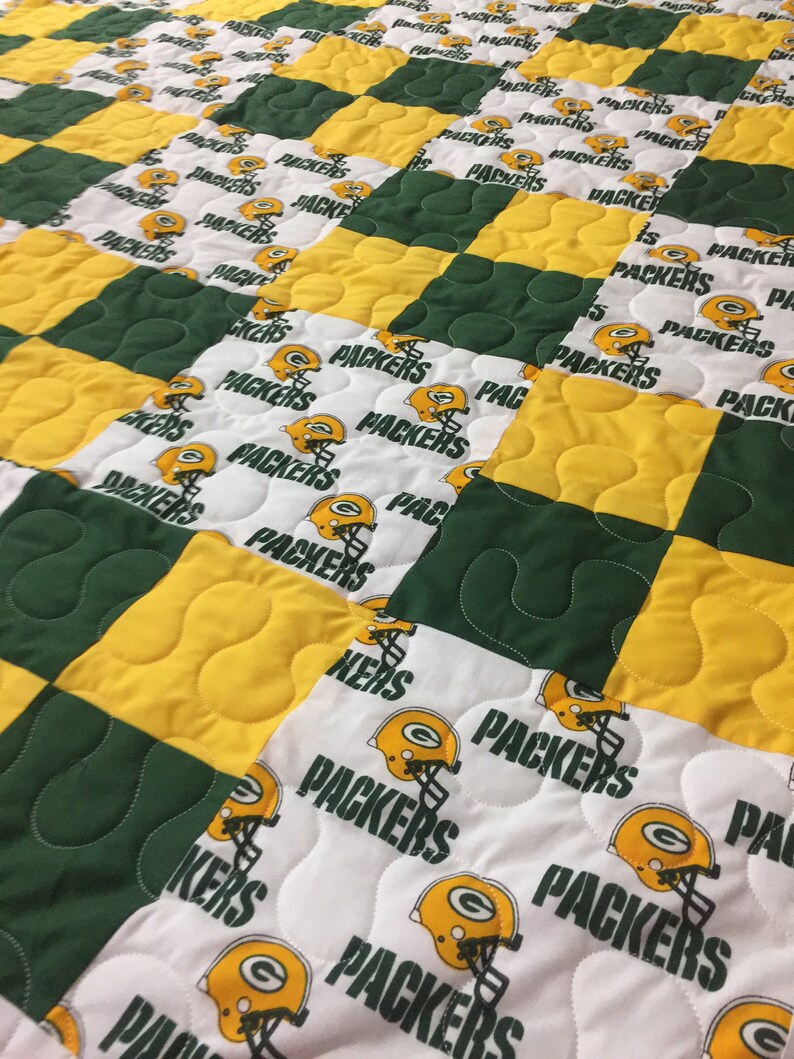 Green Bay Packers Quilt Etsy