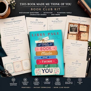 This Book Made Me Think of You Book Club Kit, Libby Page Discussion Questions, Printable Reading Group Activities, Digital PDF Ebook