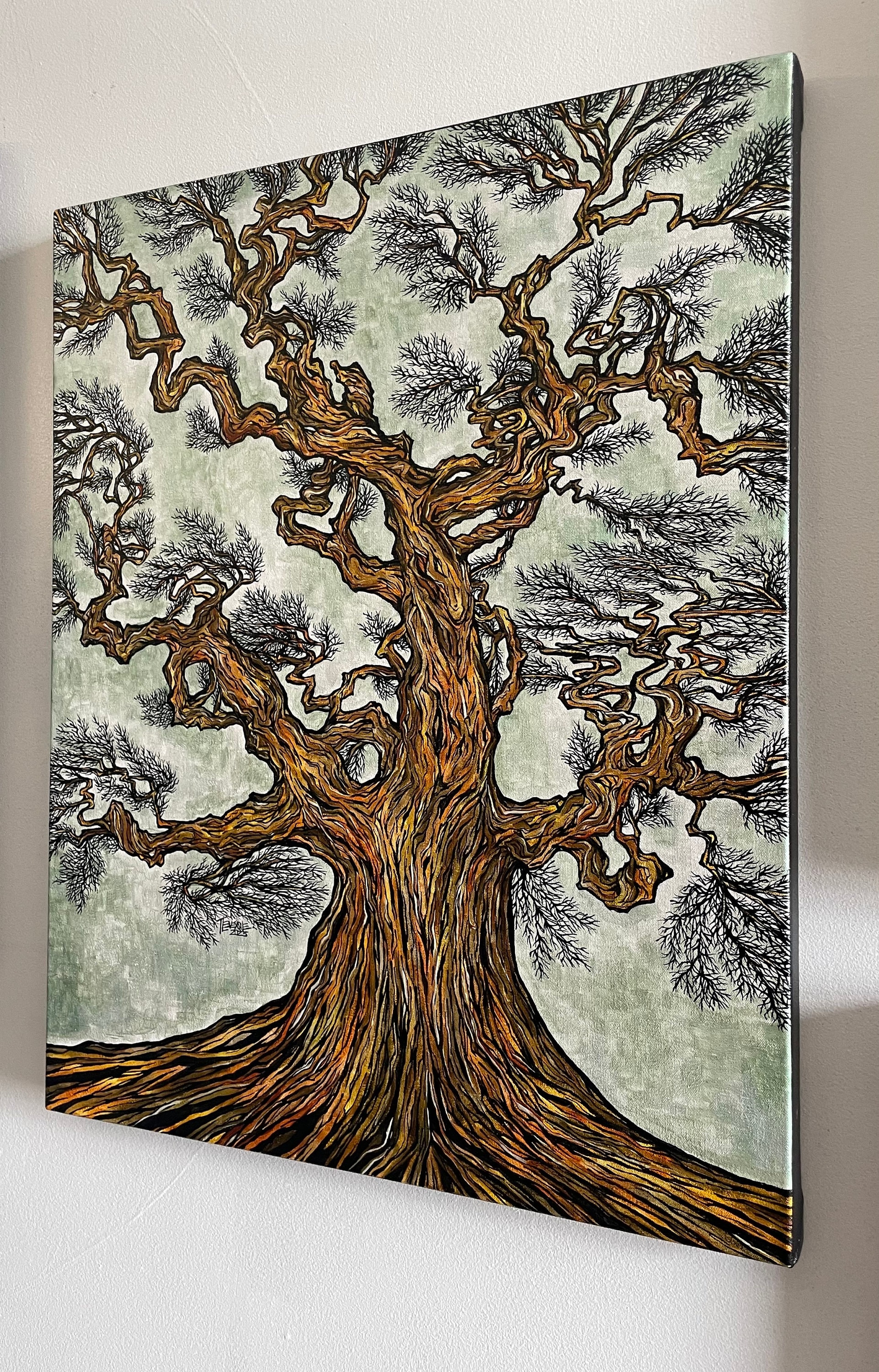 Large Acrylic Painting, Tree of Life Painting, Abstract Painting on Ca –  Paintingforhome