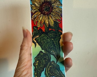 Sunflower Sticker: Water-Resistant Vinyl Flower Decal