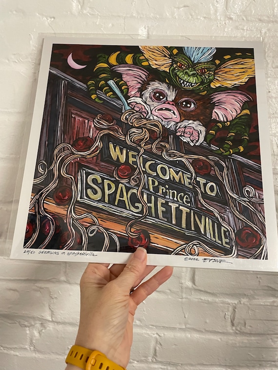 12x12” Lowell Monsters Print Gremlins in Spaghettiville Lowell Mills Merrimack Valley Monster Print by Tracy Levesque