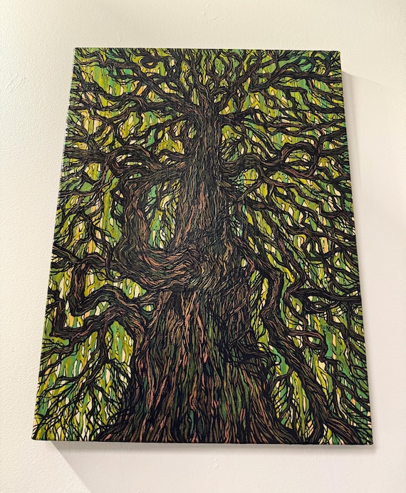 Captain Bangs Hallet House Beech Tree Painting: Weeping European Beech (18x24")