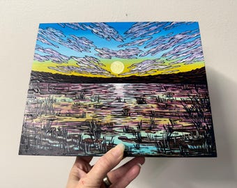 Sunrise on the Marsh Sunrise Painting by Tracy Levesque (8x10”)