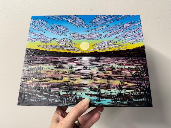 Sunrise on the Marsh Sunrise Painting by Tracy Levesque (8x10”)