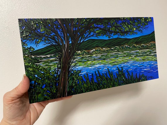 6x12” Acadia National Park Mount Desert Island Maine Landscape painting by Tracy Levesque