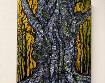 Fascinating Ancient Tree Painting (16x20”)