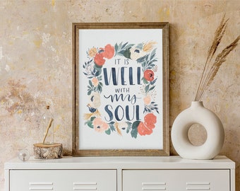 It Is Well With My Soul Hymn Art Print