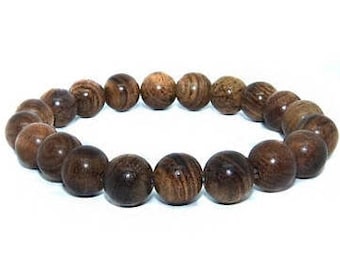 Natural wood bead stretch bracelet /Unisex