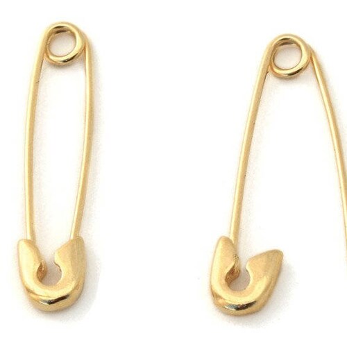 14k Gold Safety Pin Earring, Solid shops Gold Safety Pin Earring, Safety Pin Earring