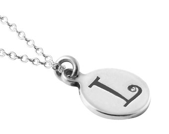 Initial Letter "L" Pendant Necklace, Initial Charm Necklace , Initial Jewelry, L Charm Necklace, Initial Pendant